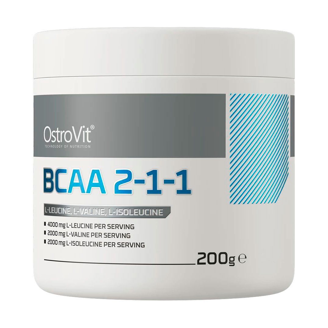 Амінокислоти OstroVit BCAA 2-1-1 Лимон, в порошку, 200 г